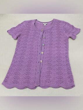 PURPLEISH PINK CARDIGAN SHAWL